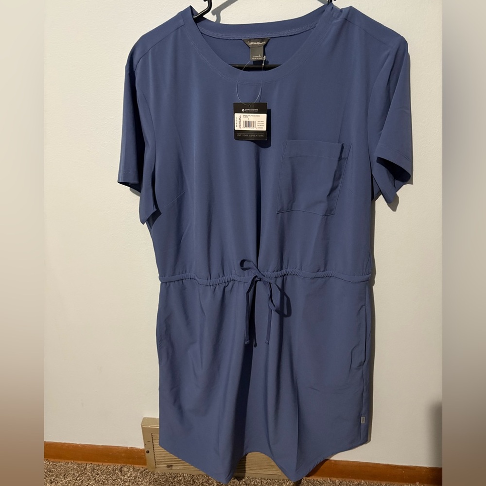 NWT Eddie Bauer Blue Casual Dress